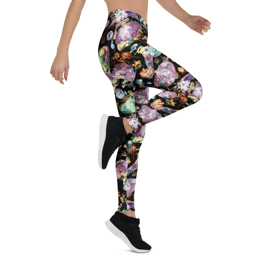 Nebula Bestiary on Leggings — Right