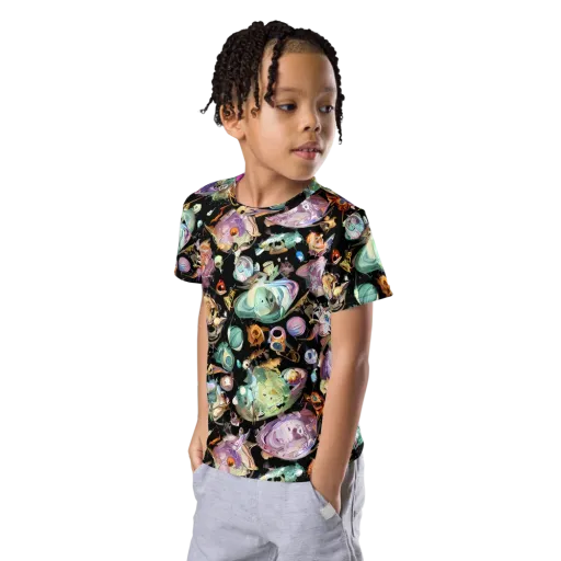 Nebula Bestiary on a Kids Crew Neck T-Shirt