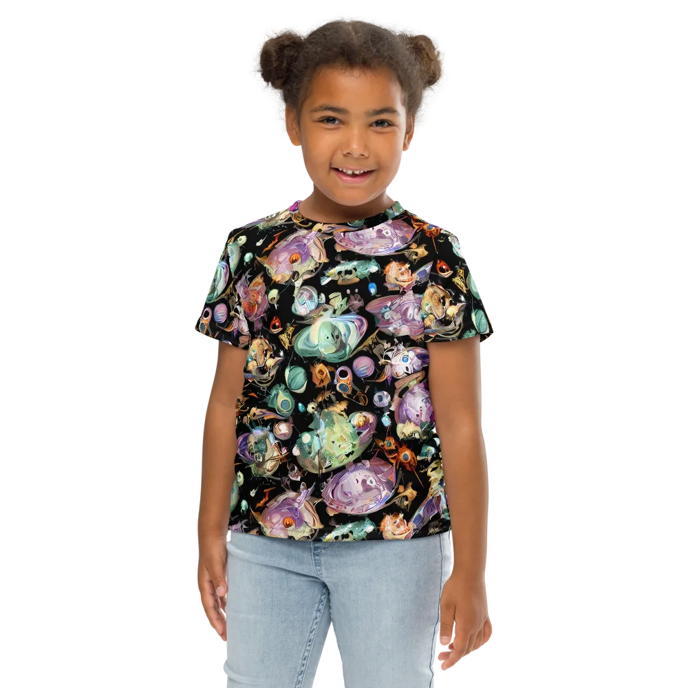 Nebula Bestiary on Kids Crew Neck T-Shirt — Front