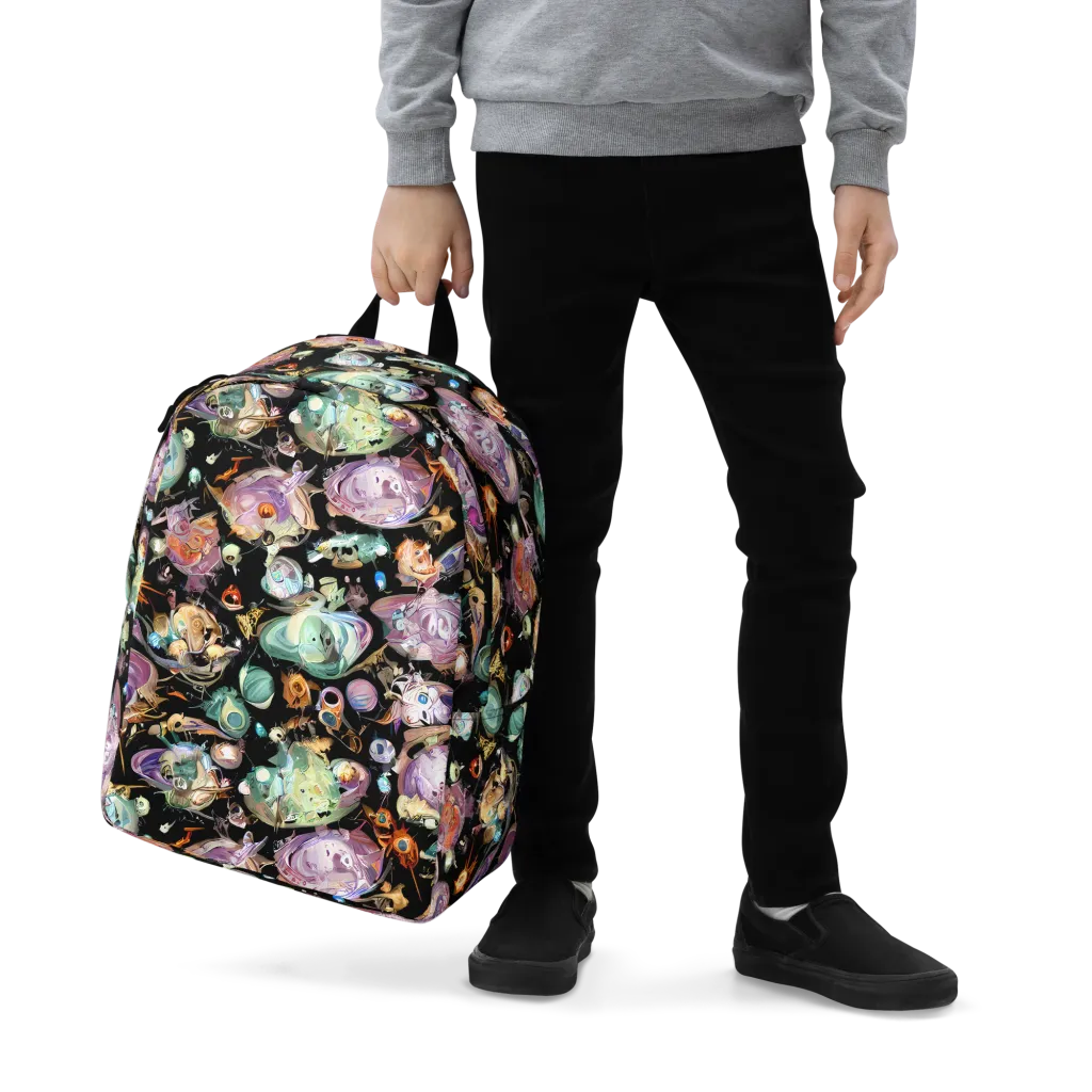 Nebula Bestiary on Minimalist Backpack — Zoomed-in