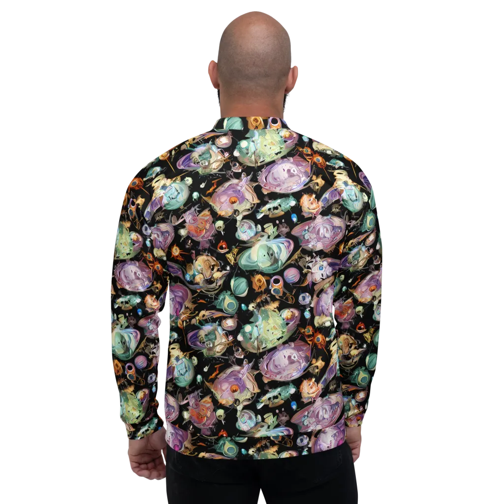 Nebula Bestiary on Bomber Jacket — Back