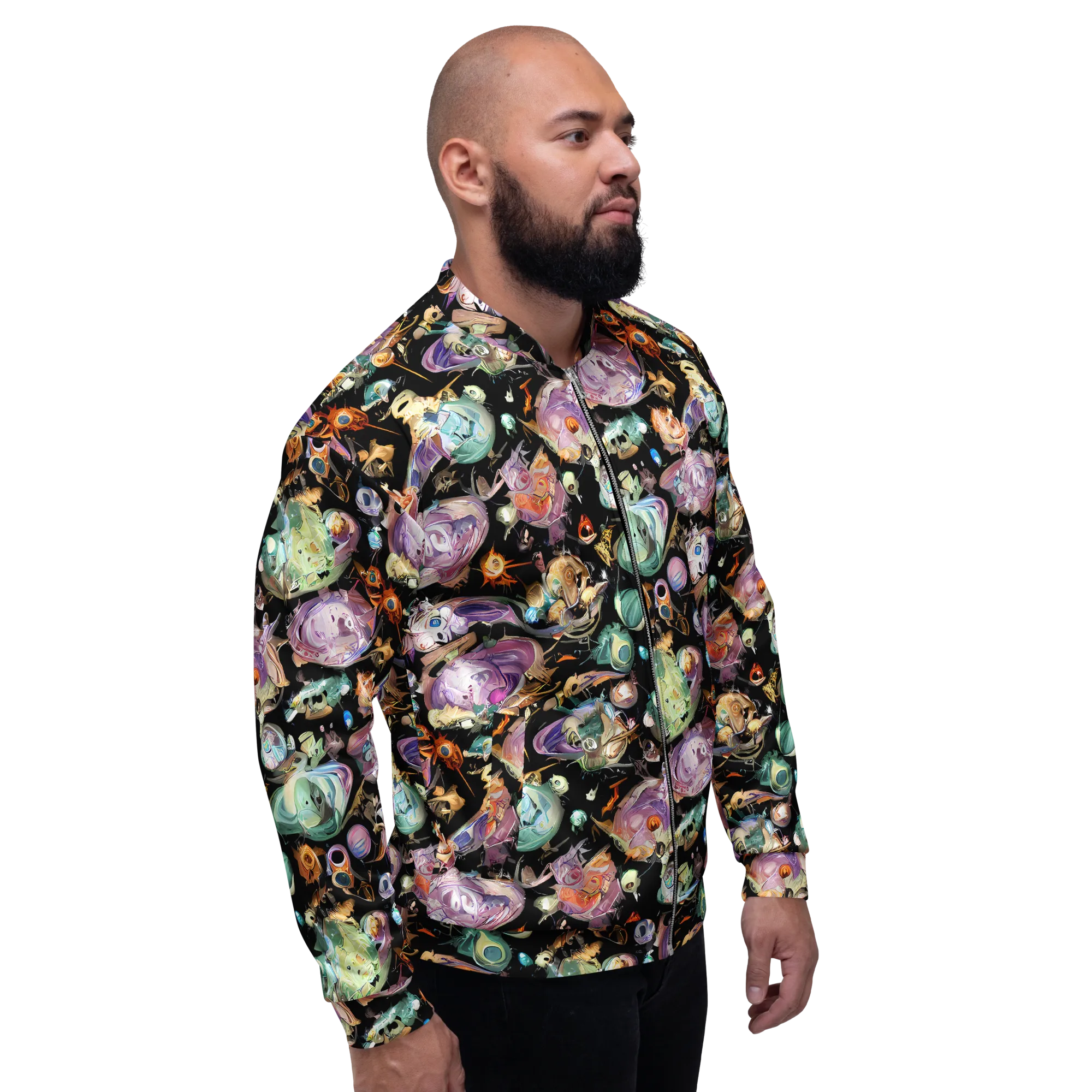 Nebula Bestiary on Bomber Jacket — Right