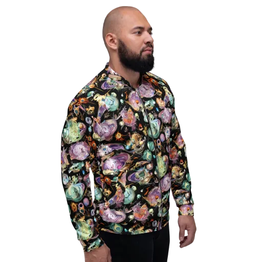Nebula Bestiary on a Bomber Jacket