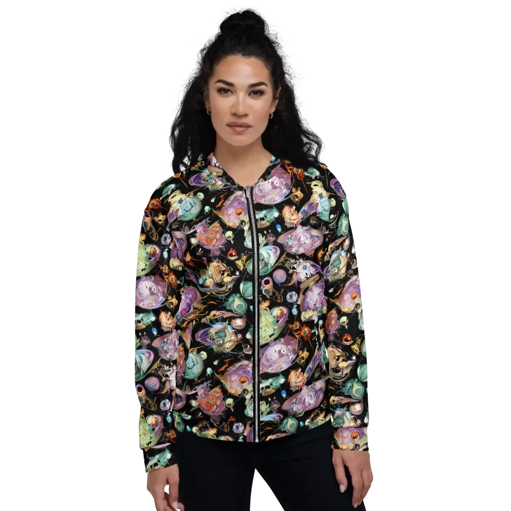 Nebula Bestiary on Bomber Jacket — Front