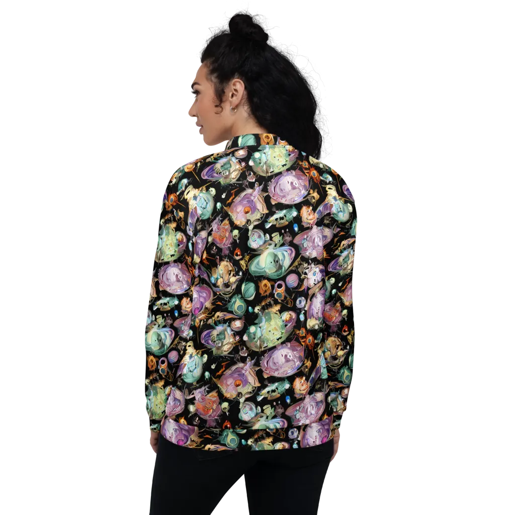 Nebula Bestiary on Bomber Jacket — Back