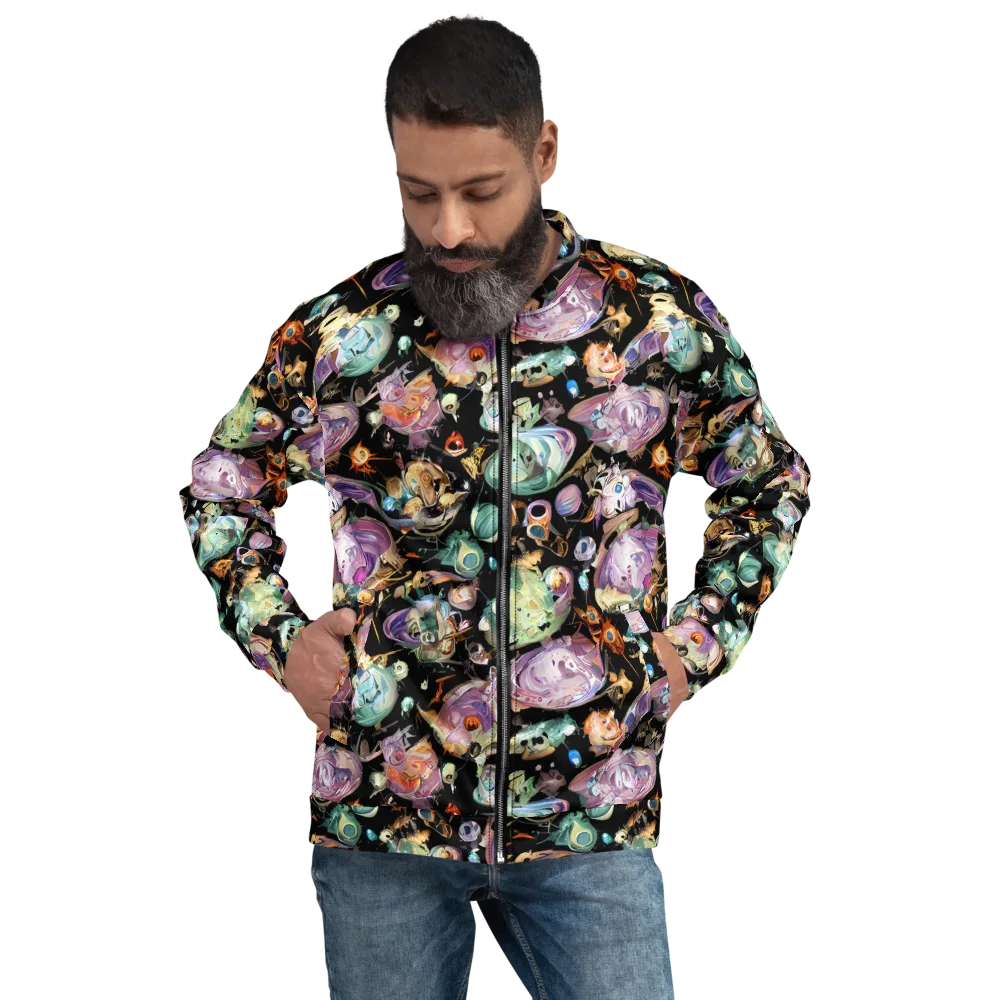 Nebula Bestiary on Bomber Jacket — Front