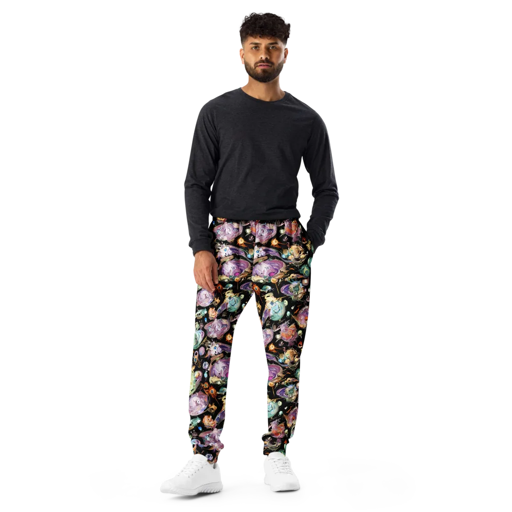 Nebula Bestiary on Men's Joggers — Front