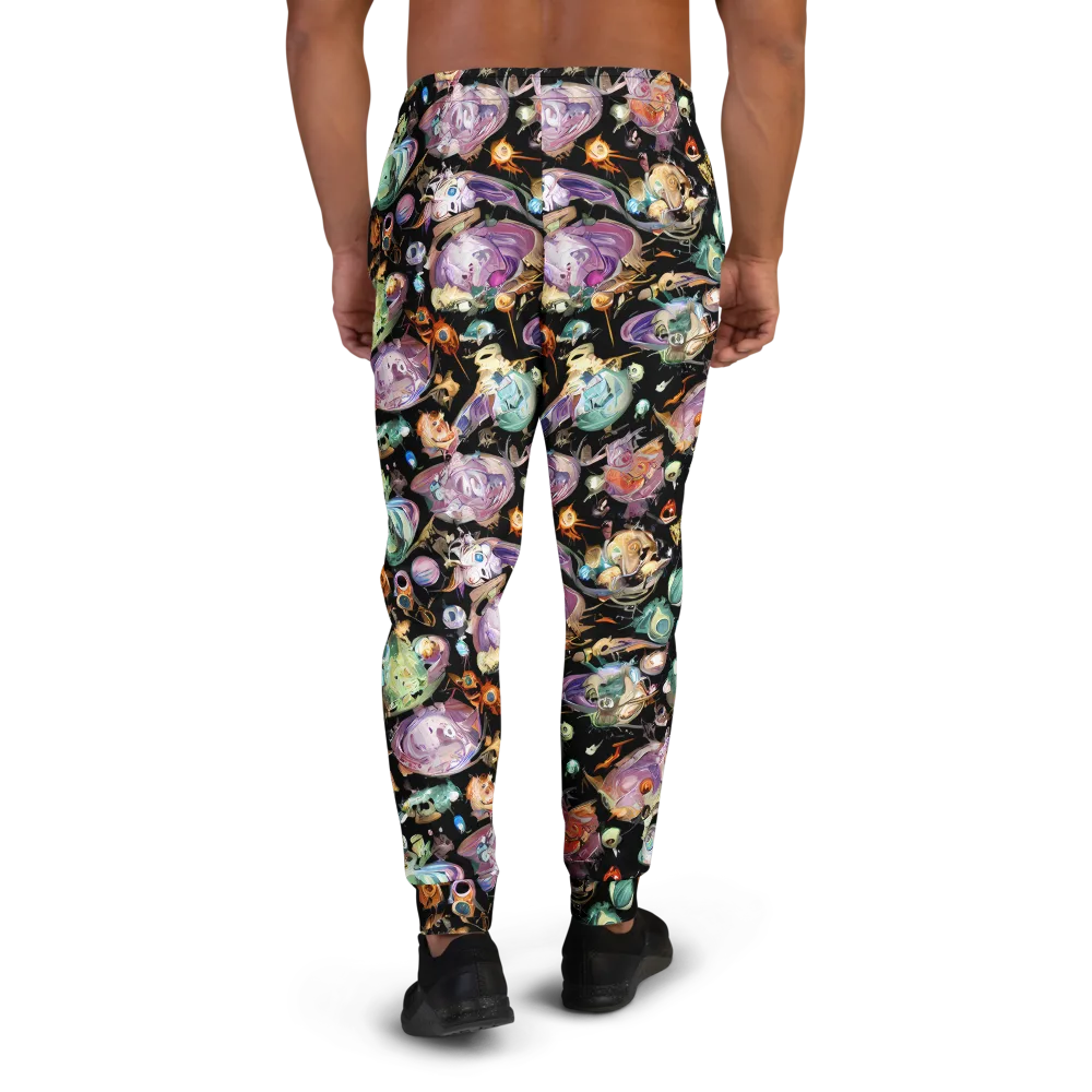 Nebula Bestiary on Men's Joggers — Back