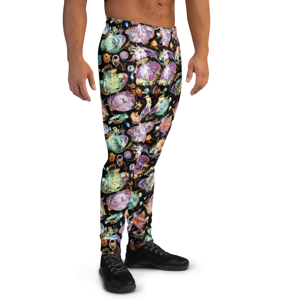 Nebula Bestiary on Men's Joggers — Right