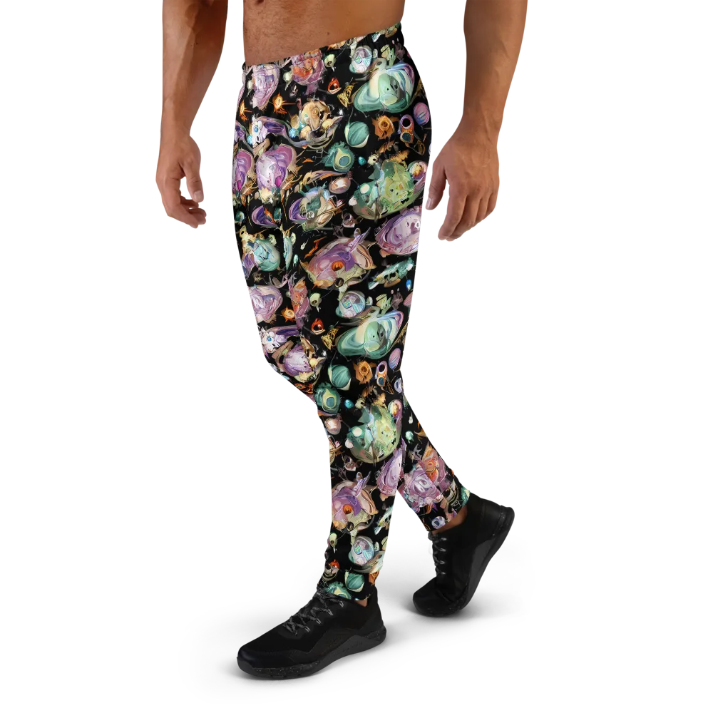 Nebula Bestiary on Men's Joggers — Left