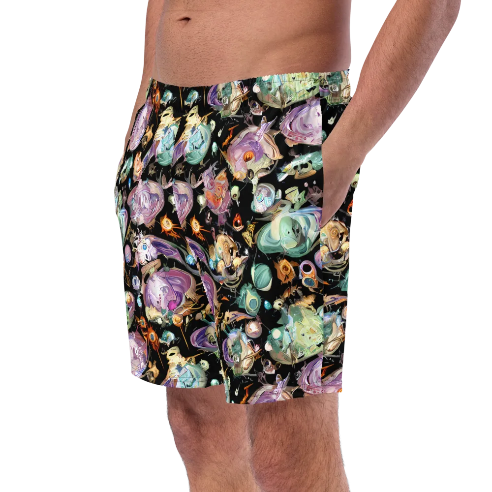 Nebula Bestiary on Swim Trunks — Left Front
