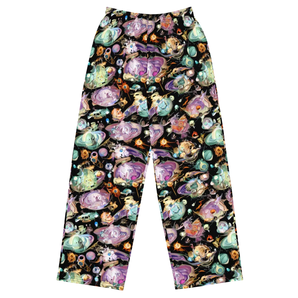 Nebula Bestiary on Wide-Leg Pants — Front