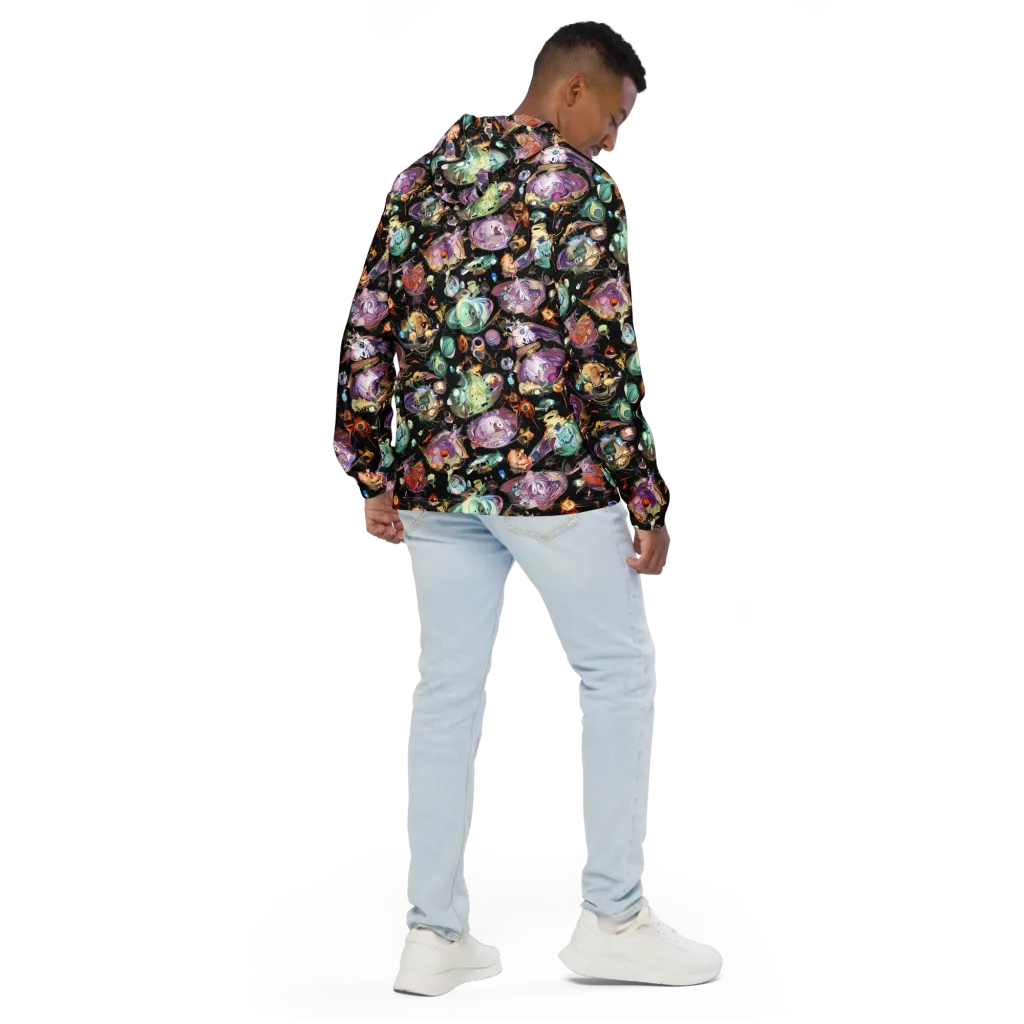 Nebula Bestiary on Men's Windbreaker — Back