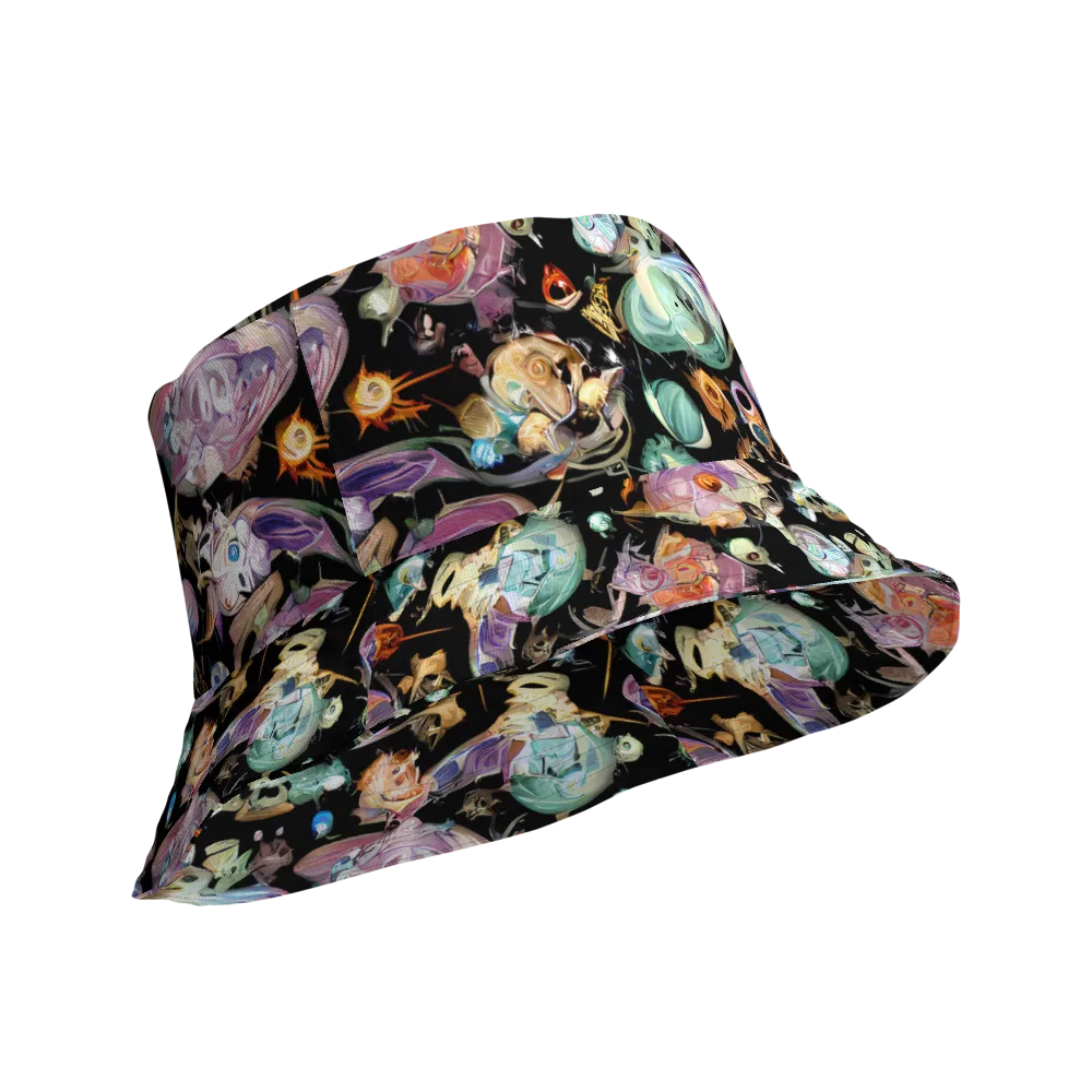 Nebula Bestiary on Reversible Bucket Hat — Product details Outside