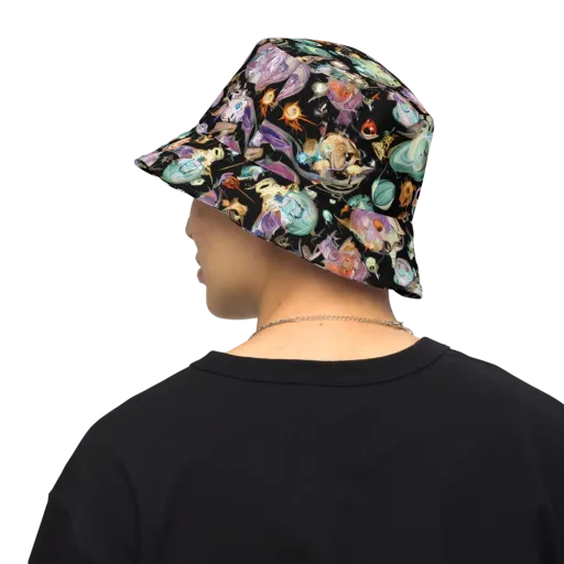 Nebula Bestiary on a Reversible Bucket Hat