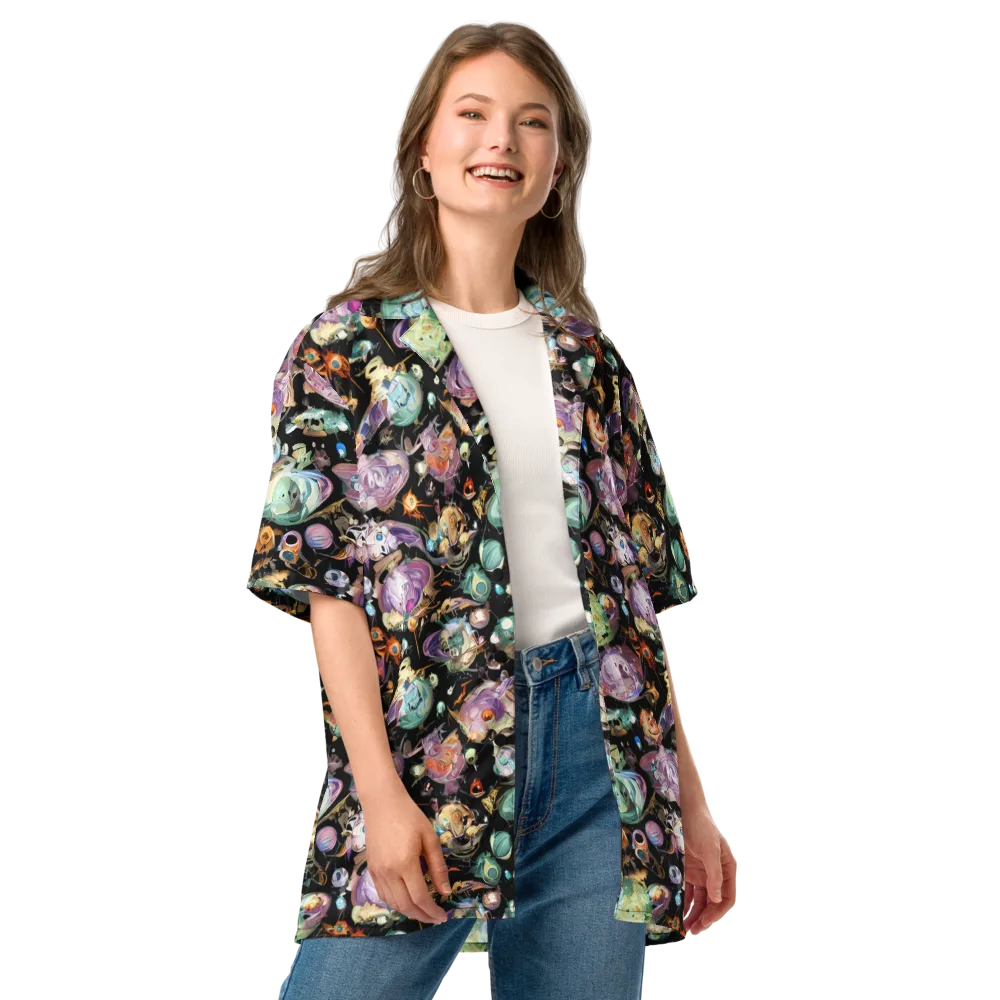 Nebula Bestiary on Button Shirt — Front