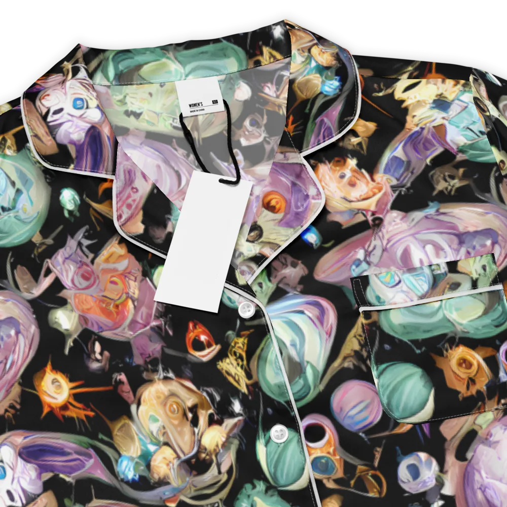 Nebula Bestiary on Women's Short Sleeve Pajama Top — Product details