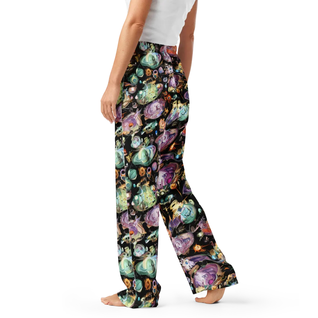 Nebula Bestiary on Women's Pajama Pants — Left