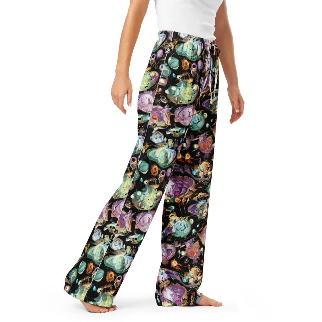 Nebula Bestiary on Women's Pajama Pants — Right Front
