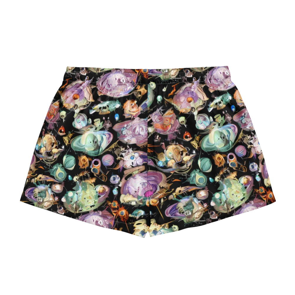 Nebula Bestiary on Women's Pajama Shorts — Back