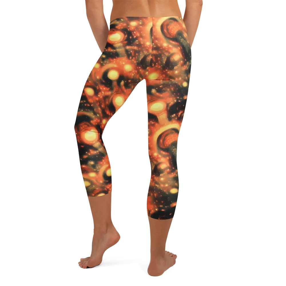 Volcanic Halo on Capri Leggings — Back