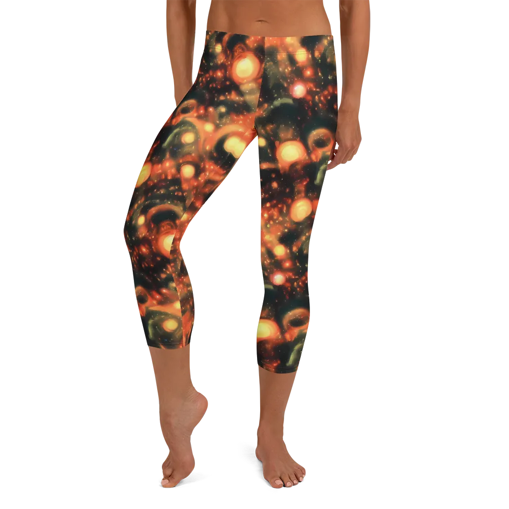 Volcanic Halo on Capri Leggings — Front
