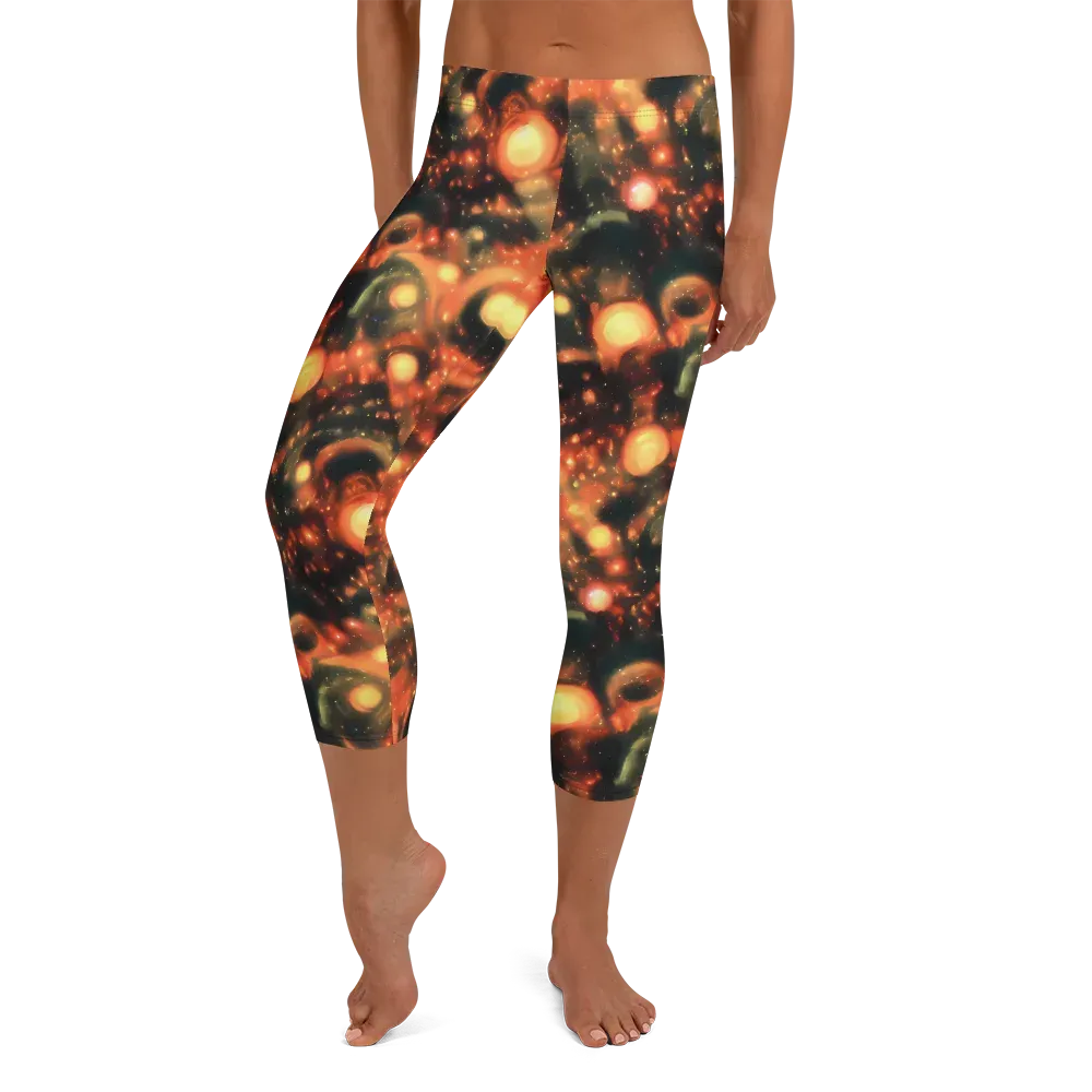 Volcanic Halo on Capri Leggings — Front