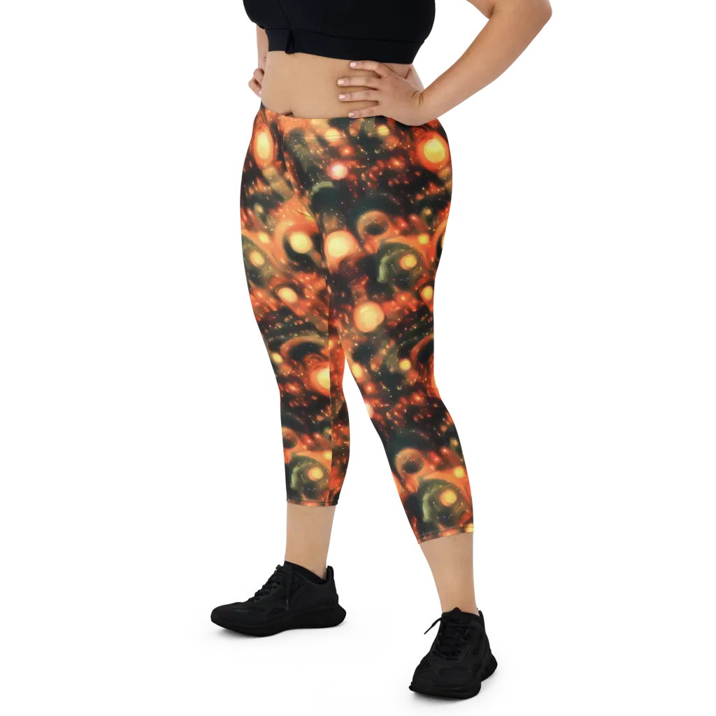 Volcanic Halo on Capri Leggings — Front