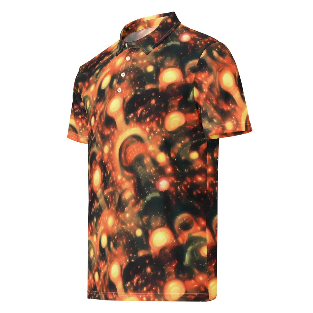 Volcanic Halo on Men's Slim Fit Polo Shirt — Left Front