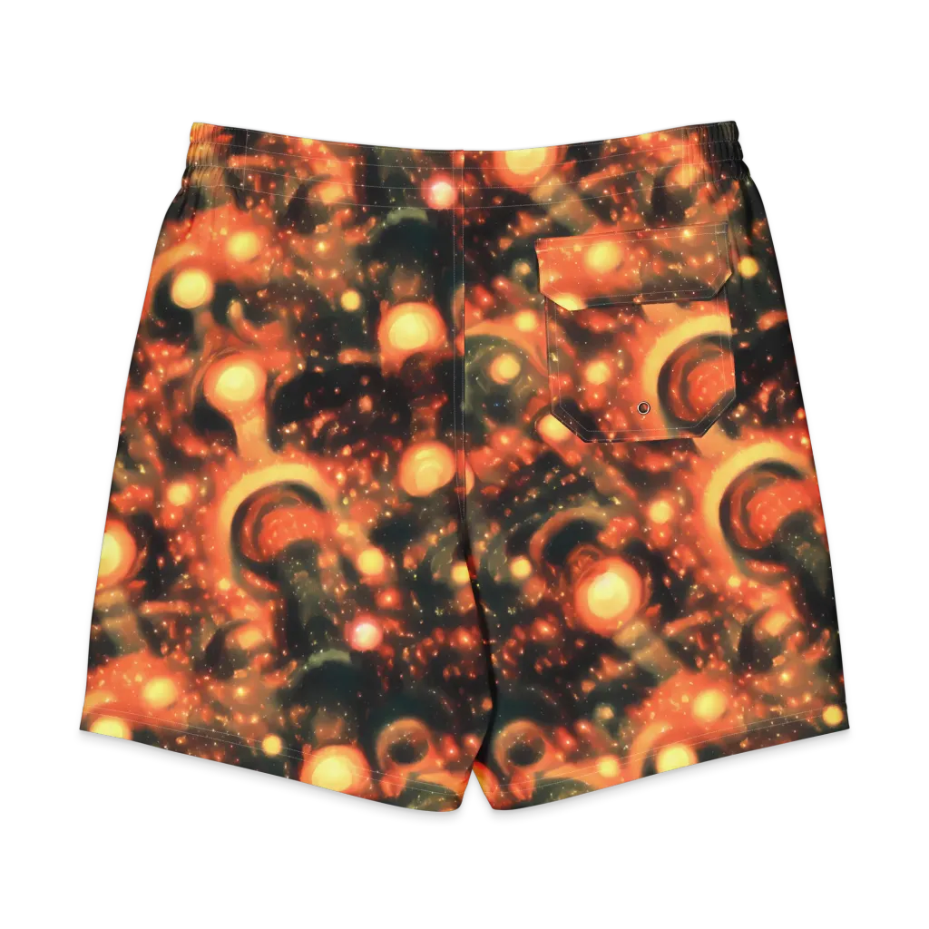 Volcanic Halo on Men's Board Shorts — Back
