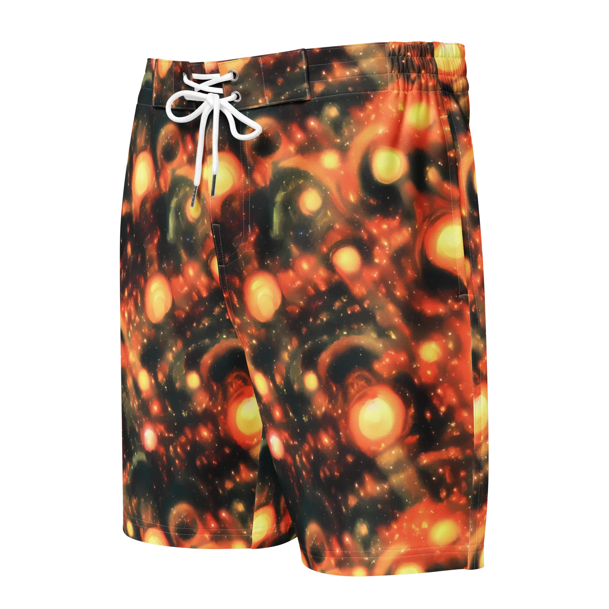 Volcanic Halo on Men's Board Shorts — Front