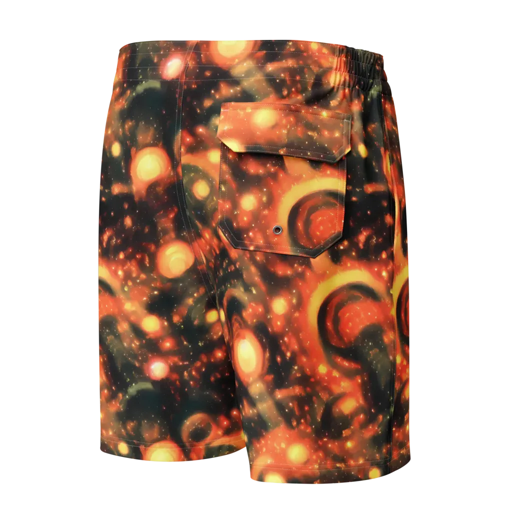 Volcanic Halo on Men's Board Shorts — Back