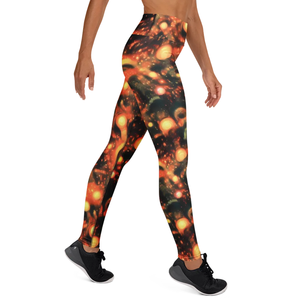 Volcanic Halo on Yoga Leggings — Right