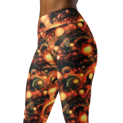 Volcanic Halo on a Yoga Leggings