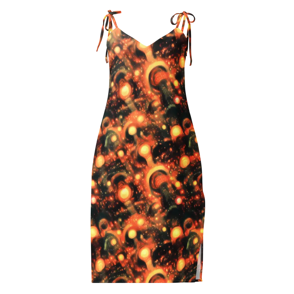 Volcanic Halo on Slip Dress — Front