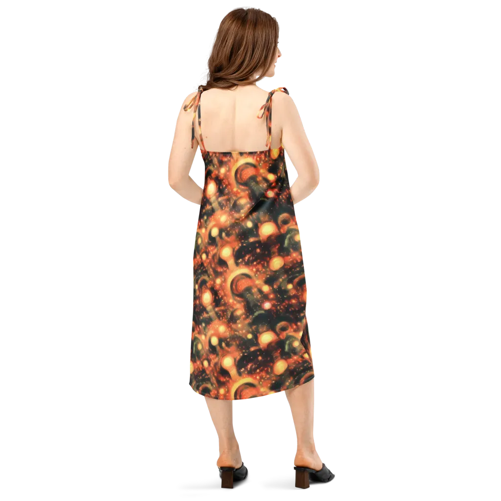 Volcanic Halo on Slip Dress — Back