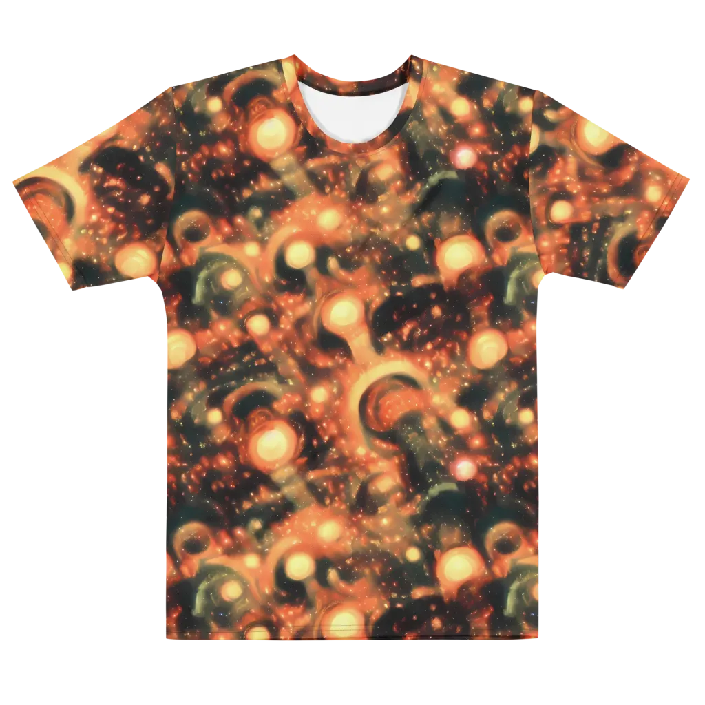 Volcanic Halo on Men's Cotton Crew Neck T-Shirt — Front