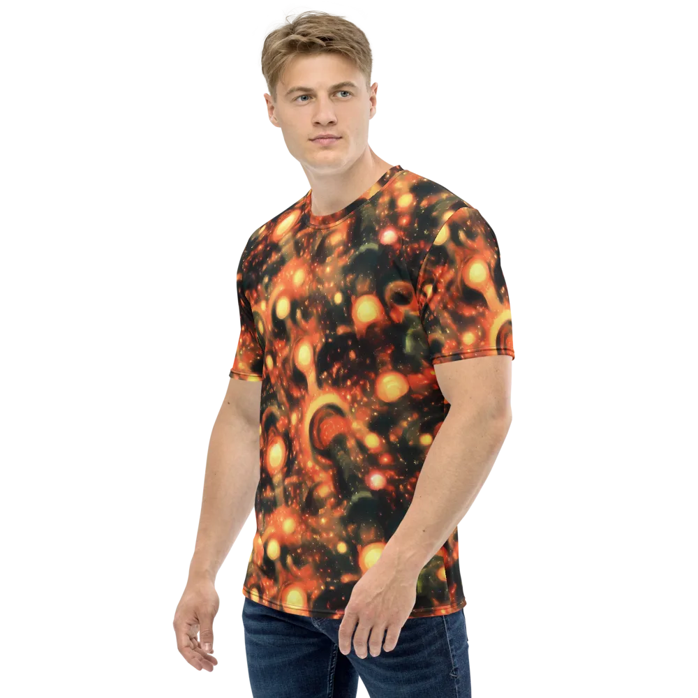 Volcanic Halo on Men's Crew Neck T-Shirt — Left