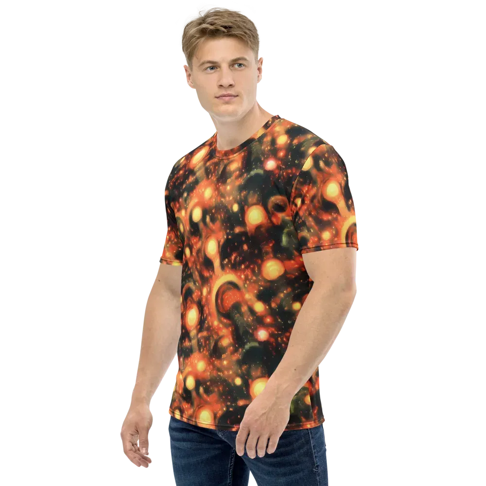 Volcanic Halo on Men's Crew Neck T-Shirt — Left