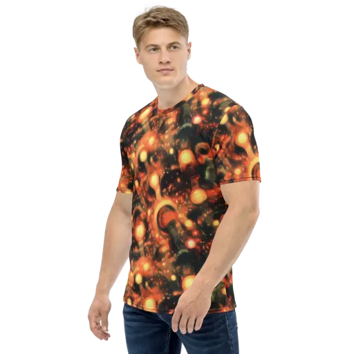Volcanic Halo on a Men's Crew Neck T-Shirt