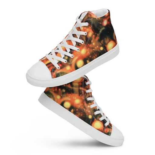 Volcanic Halo on a Men's High Top Canvas Shoes