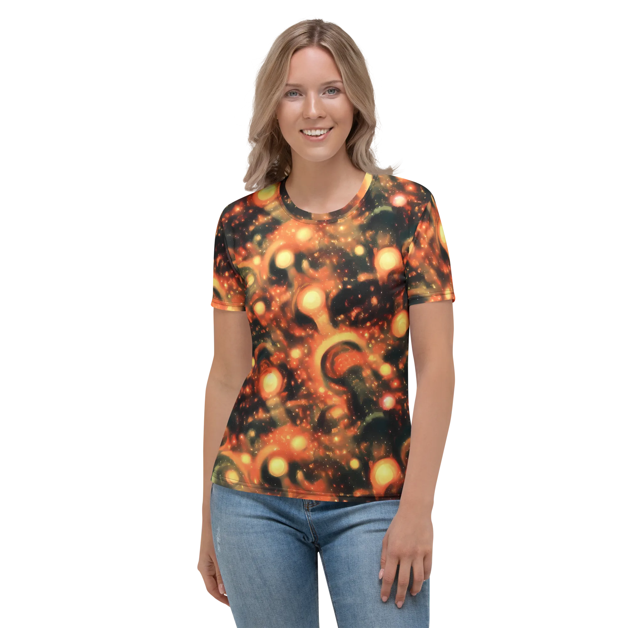 Volcanic Halo on Women's Crew Neck T-Shirt — Front