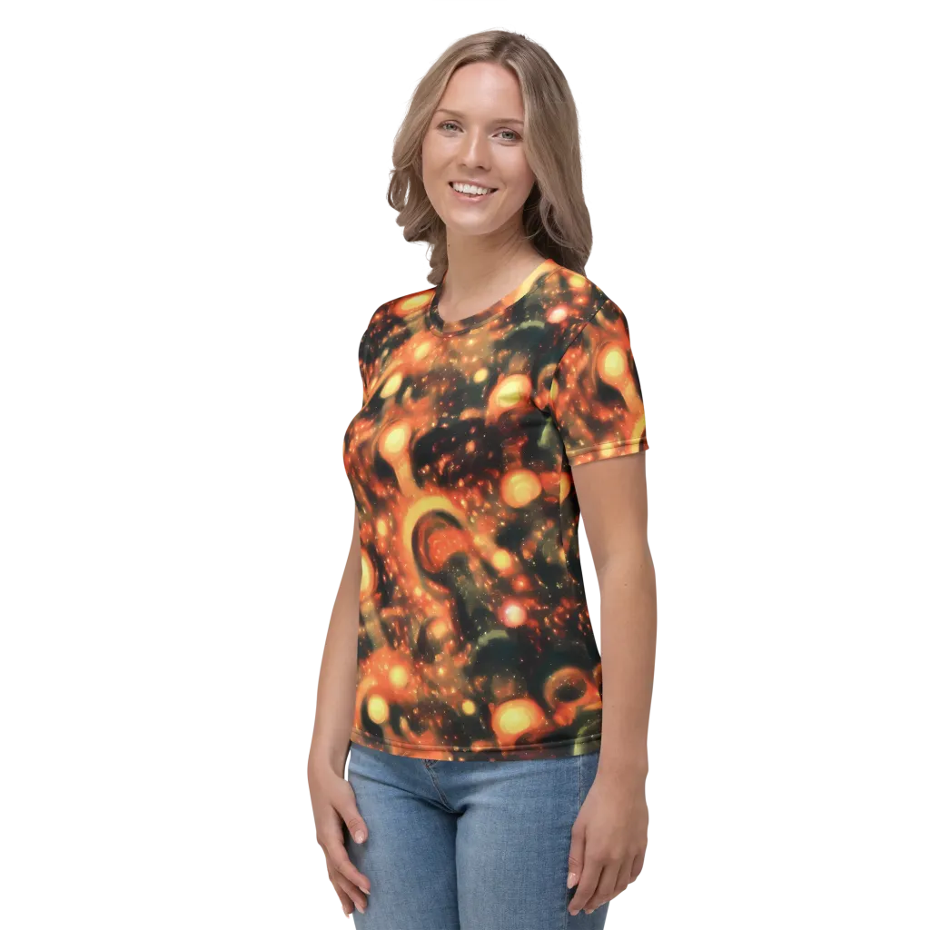 Volcanic Halo on Women's Crew Neck T-Shirt — Left
