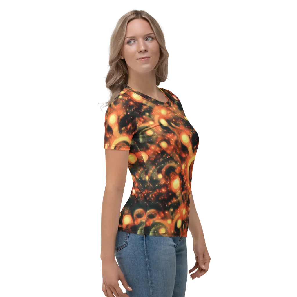Volcanic Halo on Women's Crew Neck T-Shirt — Right