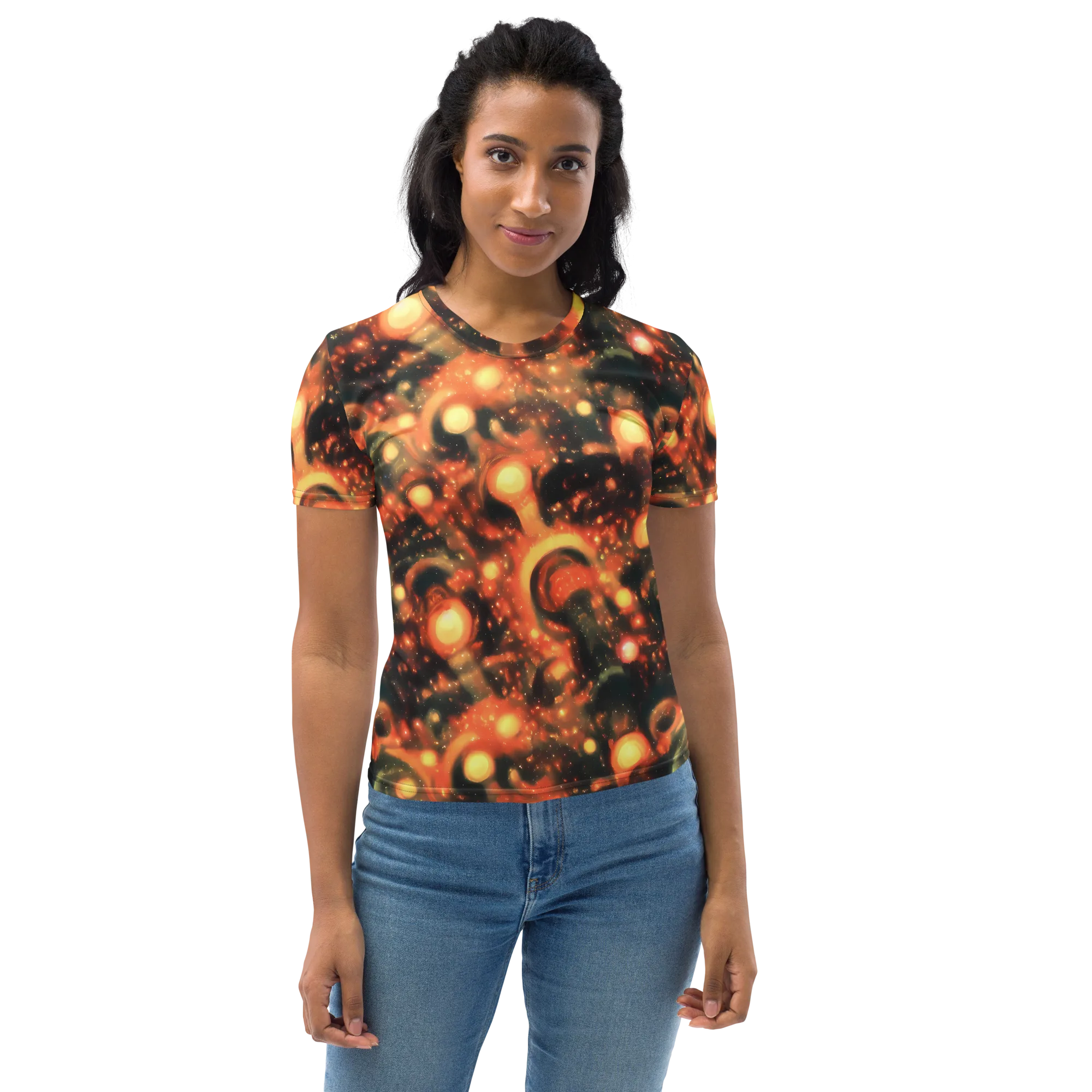 Volcanic Halo on Women's Crew Neck T-Shirt — Front