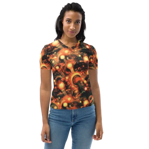 Volcanic Halo on a Women's Crew Neck T-Shirt