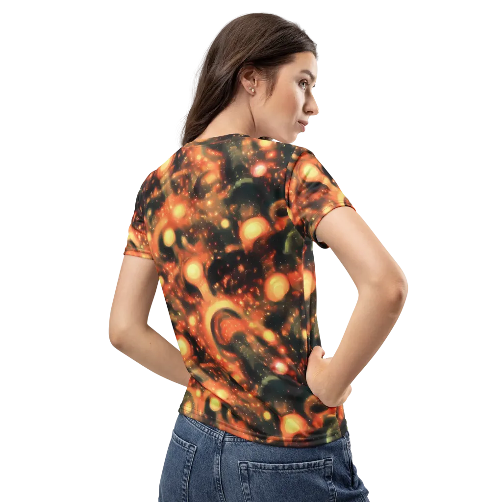 Volcanic Halo on Women's Crew Neck T-Shirt — Back