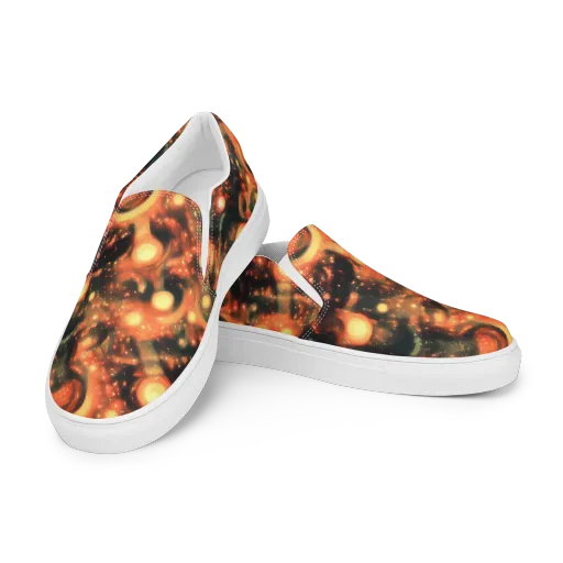 Volcanic Halo on a Men's Slip-On Canvas Shoes