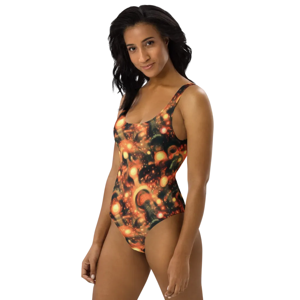 Volcanic Halo on One-Piece Swimsuit — Left