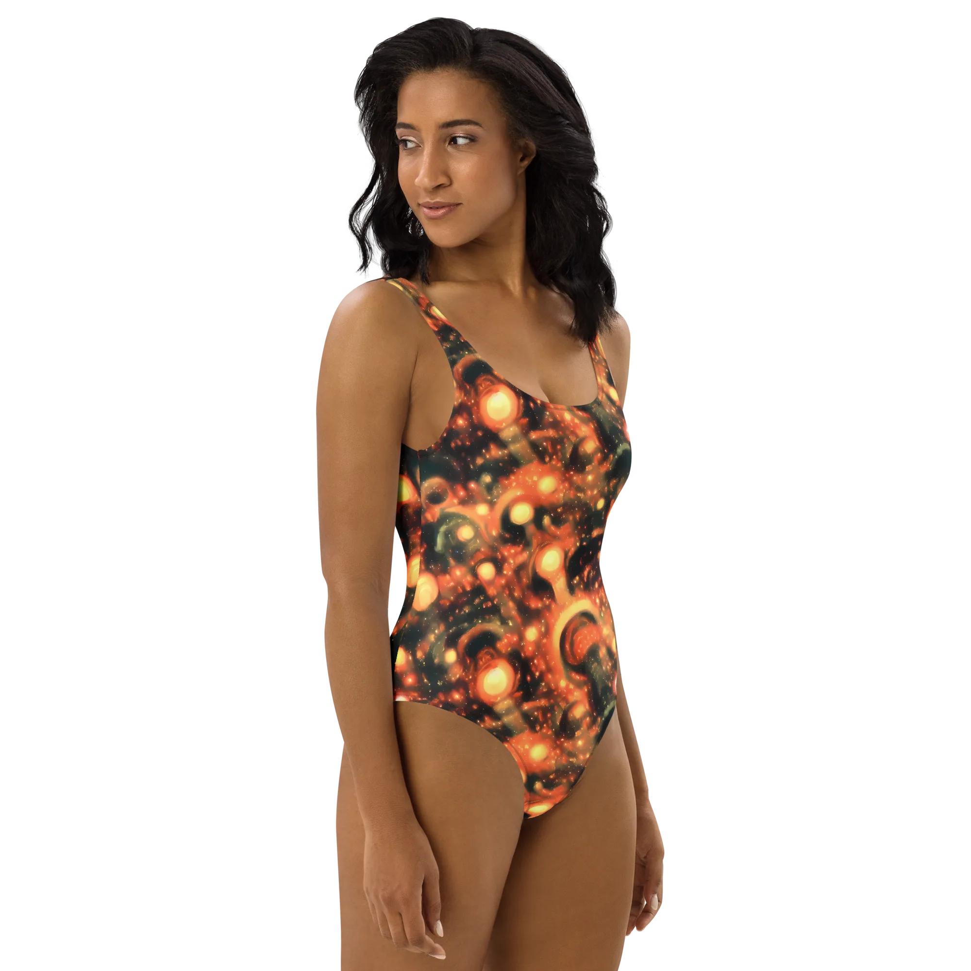 Volcanic Halo on One-Piece Swimsuit — Right